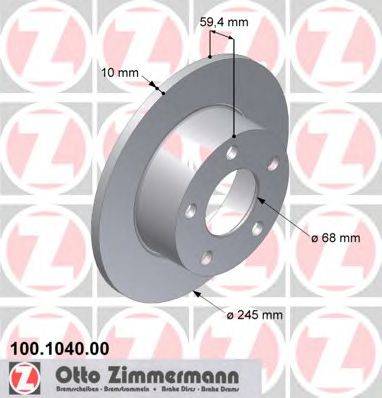 Тормозной диск ZIMMERMANN 100.1040.00