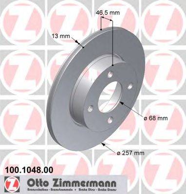 ZIMMERMANN 100104800 Тормозной диск