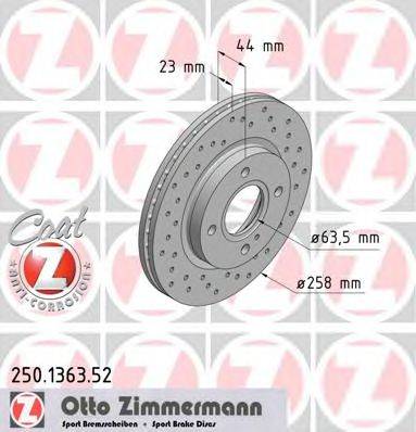 ZIMMERMANN 250136352 Тормозной диск