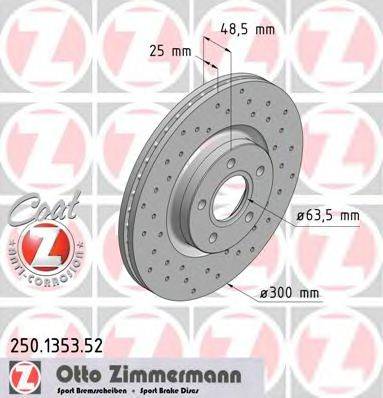 ZIMMERMANN 250135352 Тормозной диск