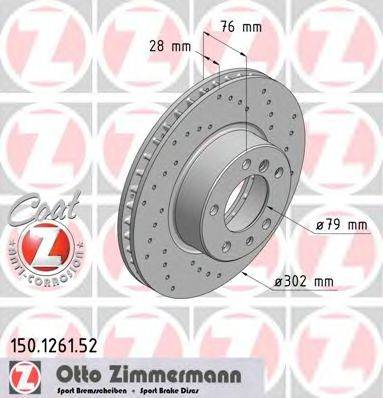 Тормозной диск ZIMMERMANN 150.1261.52