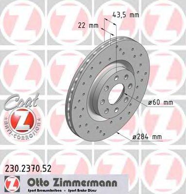 Тормозной диск ZIMMERMANN 230.2370.52