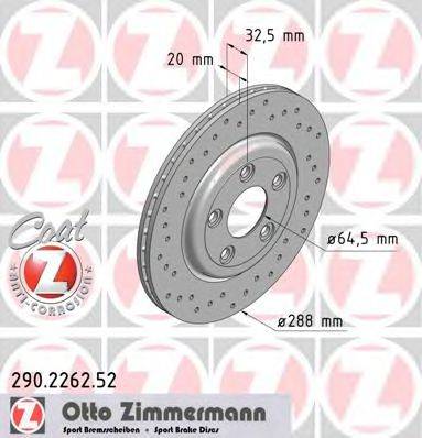 ZIMMERMANN 290226252 Тормозной диск