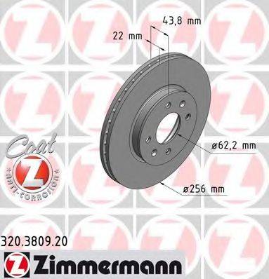 ZIMMERMANN 320380920 Тормозной диск