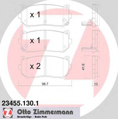 ZIMMERMANN 234551301 Комплект тормозных колодок, дисковый тормоз