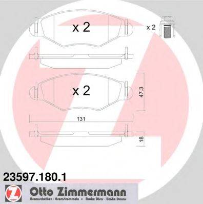 ZIMMERMANN 235971801 Комплект тормозных колодок, дисковый тормоз