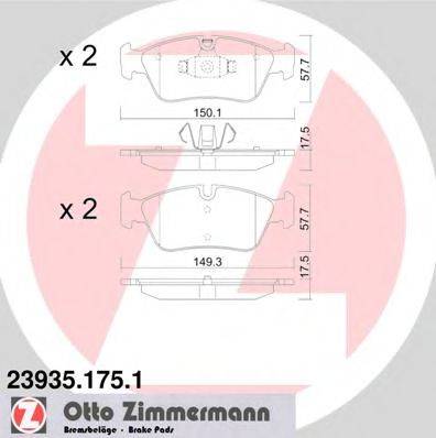 ZIMMERMANN 239351751 Комплект тормозных колодок, дисковый тормоз