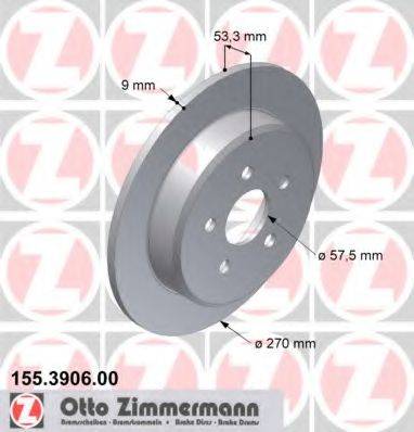 Тормозной диск ZIMMERMANN 155.3906.00