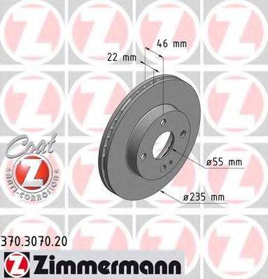 ZIMMERMANN 370307020 Тормозной диск