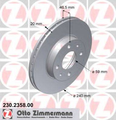 ZIMMERMANN 230235800 Тормозной диск