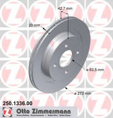 ZIMMERMANN 250133600 Тормозной диск
