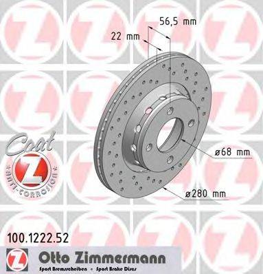 ZIMMERMANN 100122252 Тормозной диск