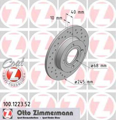 Тормозной диск ZIMMERMANN 100.1223.52