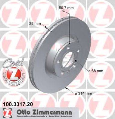 ZIMMERMANN 100331720 Тормозной диск