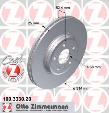 ZIMMERMANN 100333020 Тормозной диск