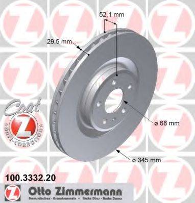 ZIMMERMANN 100333220 Тормозной диск
