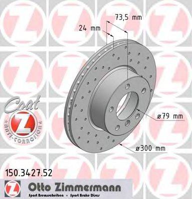 ZIMMERMANN 150342752 Тормозной диск