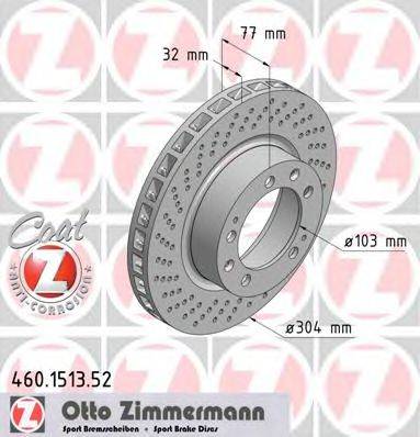 ZIMMERMANN 460151352 Тормозной диск