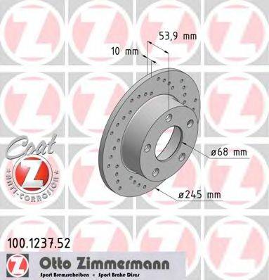ZIMMERMANN 100123752 Тормозной диск