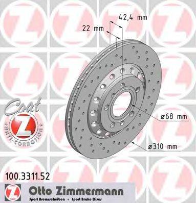 ZIMMERMANN 100331152 Тормозной диск