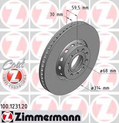ZIMMERMANN 100123120 Тормозной диск