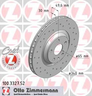 ZIMMERMANN 100332752 Тормозной диск