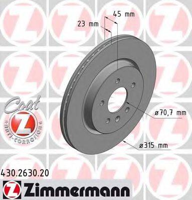 Тормозной диск ZIMMERMANN 430.2630.20