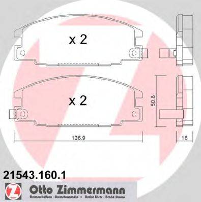 ZIMMERMANN 215431601 Комплект тормозных колодок, дисковый тормоз
