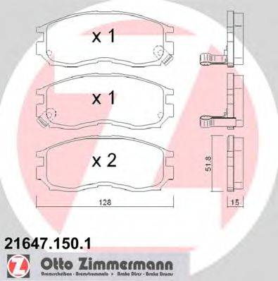 ZIMMERMANN 216471501 Комплект тормозных колодок, дисковый тормоз