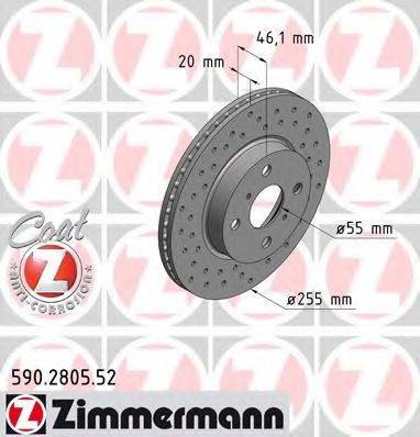 ZIMMERMANN 590280552 Тормозной диск