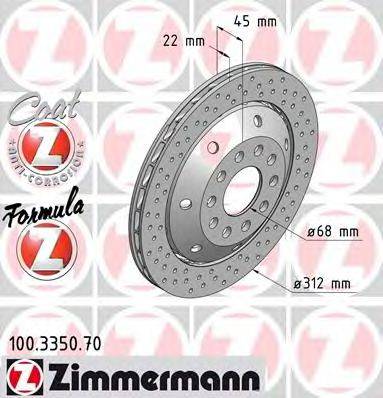 Тормозной диск ZIMMERMANN 100.3350.70