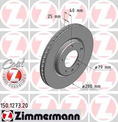 Тормозной диск ZIMMERMANN 150.1273.20