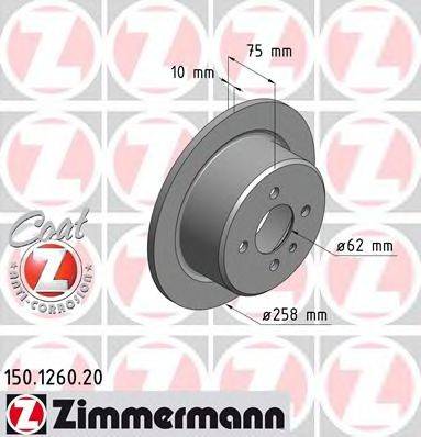 ZIMMERMANN 150126020 Тормозной диск