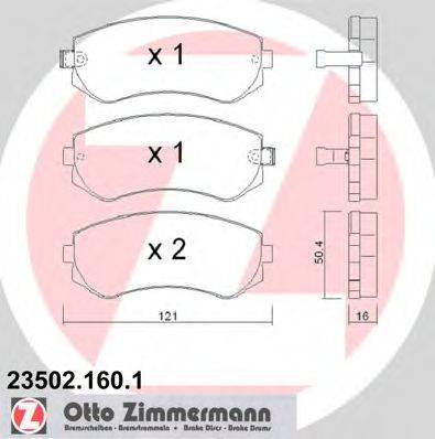 ZIMMERMANN 235021601 Комплект тормозных колодок, дисковый тормоз