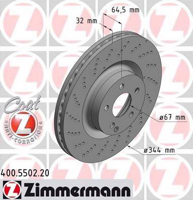 ZIMMERMANN 400550220 Тормозной диск