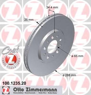 Тормозной диск ZIMMERMANN 100.1235.20