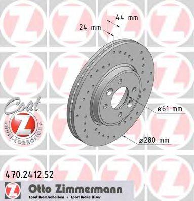 Тормозной диск ZIMMERMANN 470.2412.52