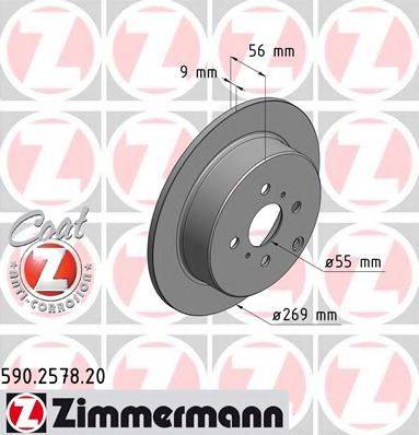 ZIMMERMANN 590257820 Тормозной диск