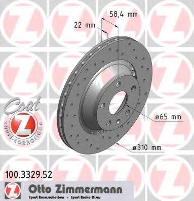 Тормозной диск ZIMMERMANN 100.3329.52