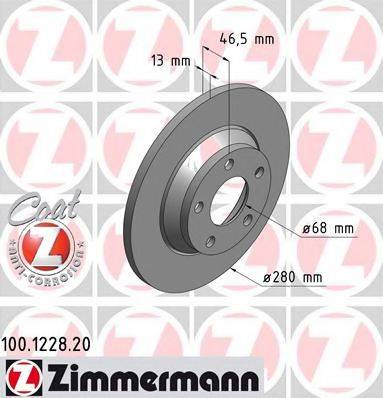 Тормозной диск ZIMMERMANN 100.1228.20