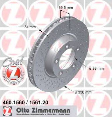 Тормозной диск ZIMMERMANN 460.1561.20