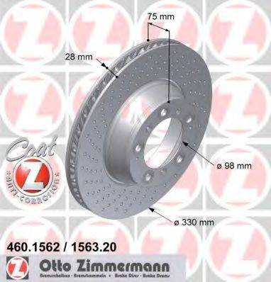 Тормозной диск ZIMMERMANN 460.1563.20