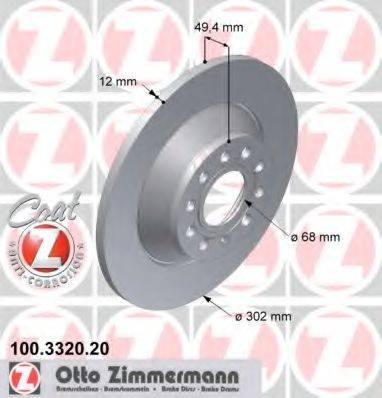 ZIMMERMANN 100332020 Тормозной диск