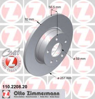 Тормозной диск ZIMMERMANN 110.2208.20