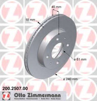 Тормозной диск ZIMMERMANN 200.2507.00