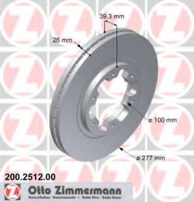 Тормозной диск ZIMMERMANN 200.2512.00