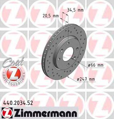 Тормозной диск ZIMMERMANN 440.2034.52