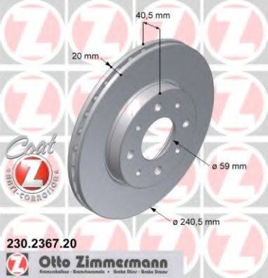 Тормозной диск ZIMMERMANN 230.2367.20