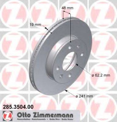 ZIMMERMANN 285350400 Тормозной диск