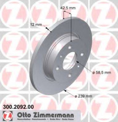 Тормозной диск ZIMMERMANN 300.2092.00